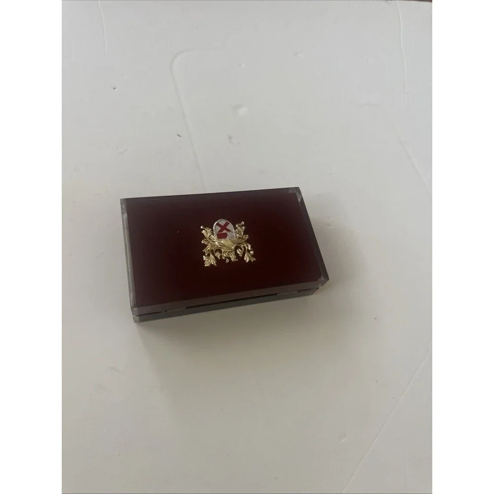 Vintage Lady Elgin Coat of Arms Velvet Lucite Acrylic Watch Case Only